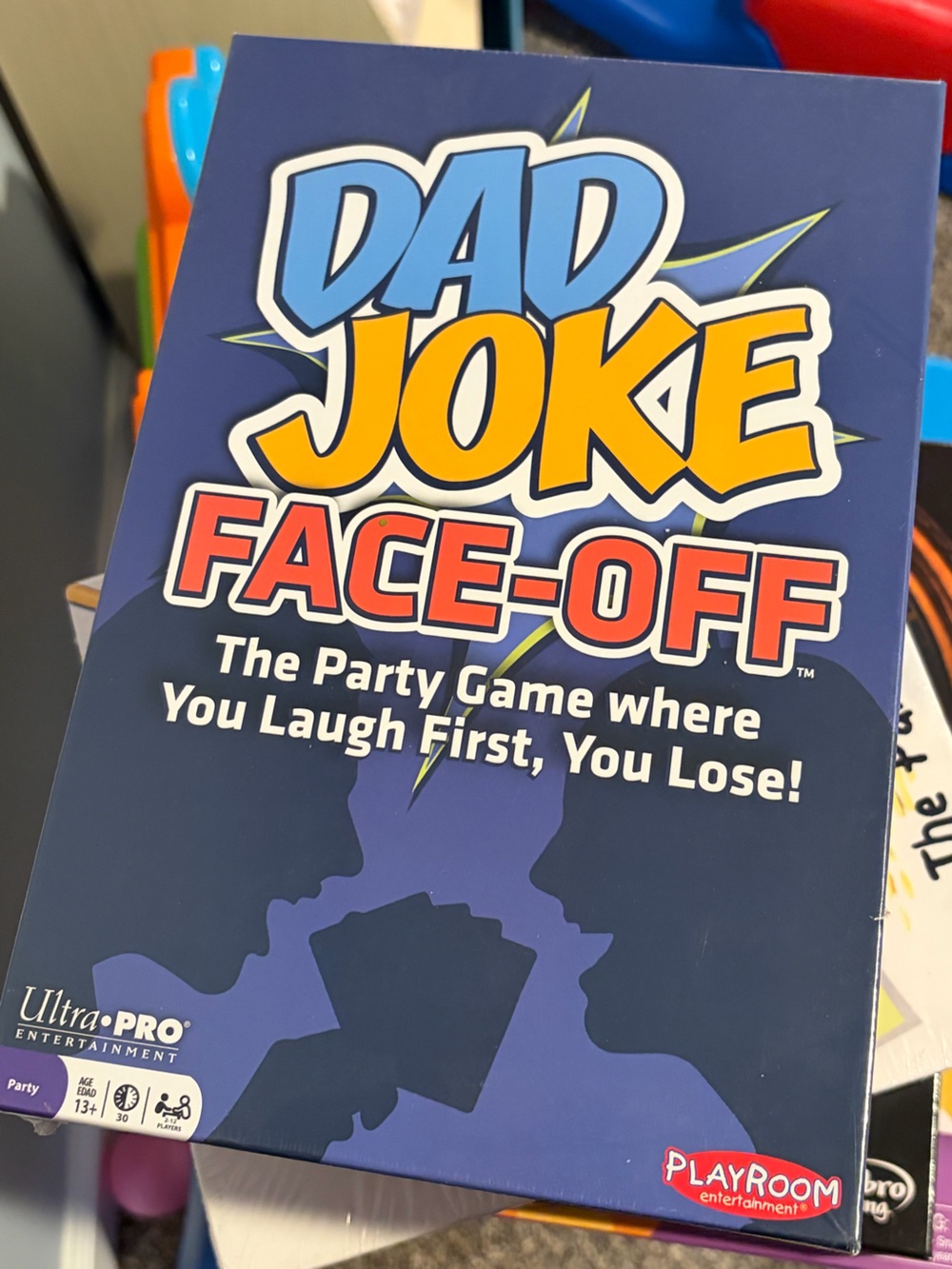 Dad Joke Face-Off Party Game - Blue Box